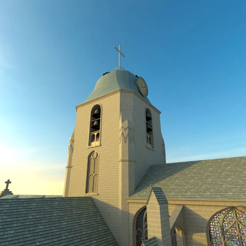 Rendu 3D de la Cathédrale de Saint-Malo