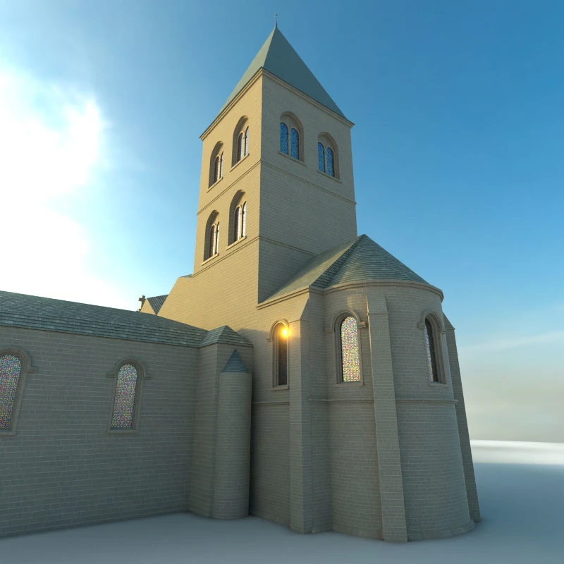 Rendu 3D de la Cathédrale de Saint-Malo